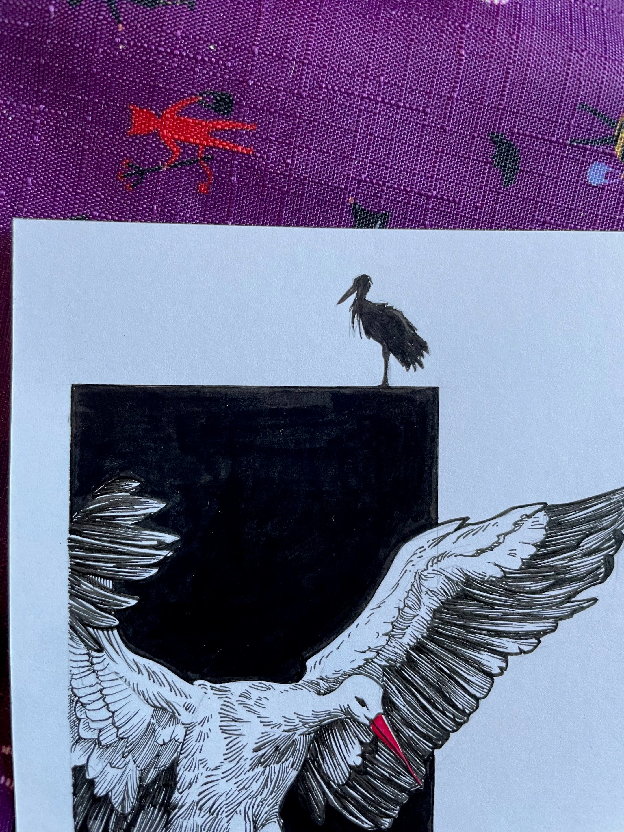 Zooctober 2024, Day 18: “Stork”