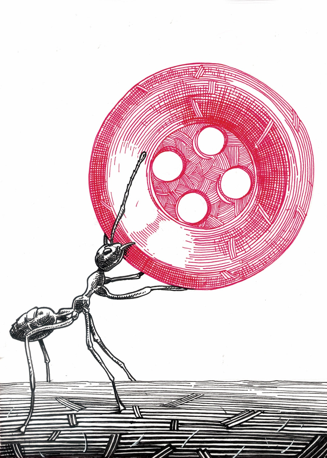 Zooctober 2025-Day 22: “Button” (Print)